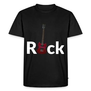 Rock - E guitare - T-shirt Premium bio Homme - noir - Devant - Nico (187cm)