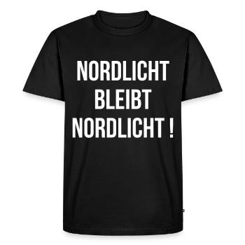 Northern lights remain northern lights - Men's Premium Organic T-Shirt - black - Front - Nico (187cm)