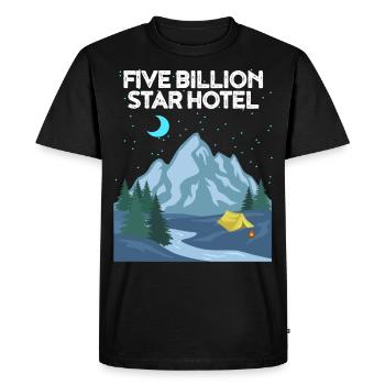 Cadeau camping camping cinq étoiles étoiles - T-shirt Premium bio Homme - noir - Devant - Nico (187cm)