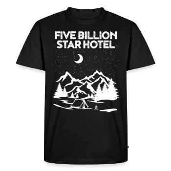 Cadeau camping camping cinq étoiles étoiles - T-shirt Premium bio Homme - noir - Devant - Nico (187cm)