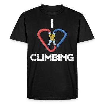 Escalade corde d'escalade cadeau d'escalade - T-shirt Premium bio Homme - noir - Devant - Nico (187cm)