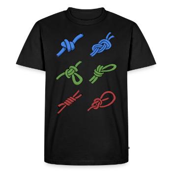 Cadeau d'escalade de corde d'escalade - T-shirt Premium bio Homme - noir - Devant - Nico (187cm)