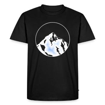 glaciers de glace bleue - T-shirt Premium bio Homme - noir - Devant - Nico (187cm)