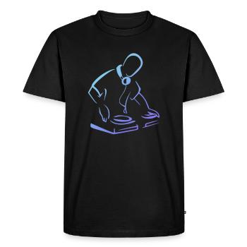 cool blue DJ - Men's Premium Organic T-Shirt - black - Front - Nico (187cm)