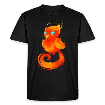 COOL PHOENIX - Petit Phoenix aux yeux bleus - T-shirt Premium bio Homme - noir - Devant - Nico (187cm)