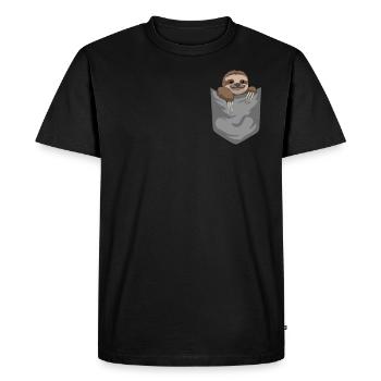 Mocassins paresseux dans un sac cadeau de paresse - T-shirt Premium bio Homme - noir - Devant - Nico (187cm)