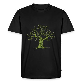 Soyez amical - nature - T-shirt Premium bio Homme - noir - Devant - Nico (187cm)