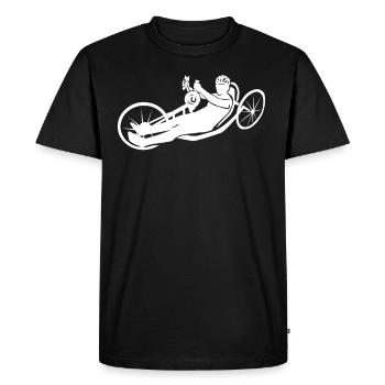 Wheelchair Handbike Wheel Wheelchair Sport Gift - Men's Premium Organic T-Shirt - black - Front - Nico (187cm)