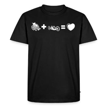 Chaise roulante vélo roue sport en fauteuil roulant cadeau - T-shirt Premium bio Homme - noir - Devant - Nico (187cm)