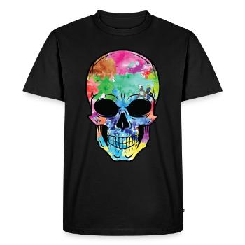 Tête de mort - T-shirt Premium bio Homme - noir - Devant - Nico (187cm)
