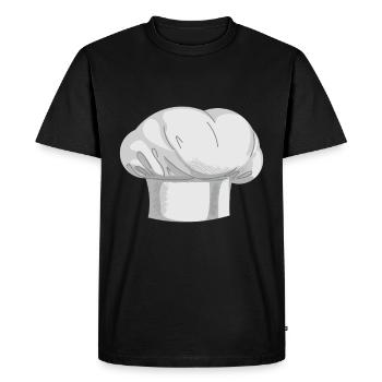 Chef - chapeau de chef - T-shirt Premium bio Homme - noir - Devant - Nico (187cm)