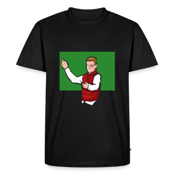 Enseignant au tableau - T-shirt Premium bio Homme - noir - Devant - Nico (187cm)