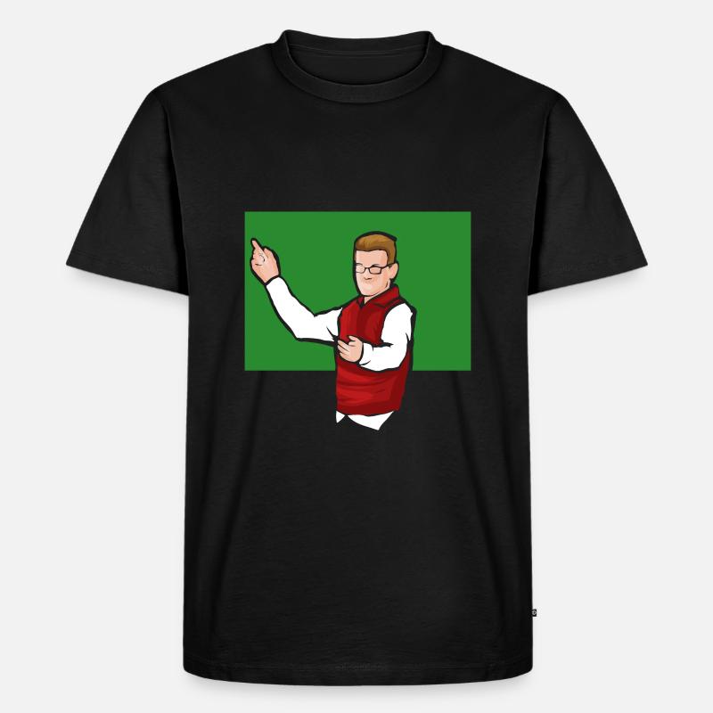 Lehrer An Der Tafel - Männer Premium Bio T-Shirt - Schwarz