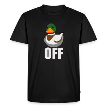 Duck Off je baise - T-shirt Premium bio Homme - noir - Devant - Nico (187cm)