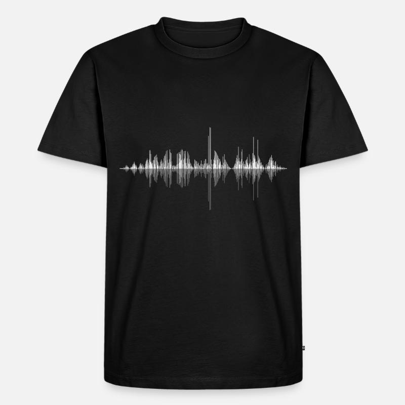 Oszillograph - Männer Premium Bio T-Shirt - Schwarz