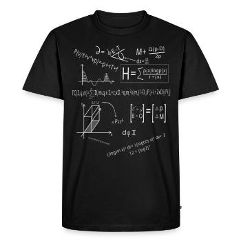 formules - T-shirt Premium bio Homme - noir - Devant - Nico (187cm)