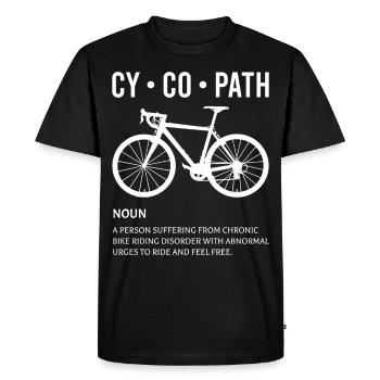 Cycopath bike funny Definitoion - Men's Premium Organic T-Shirt - black - Front - Nico (187cm)