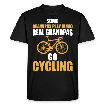 Grandpa bike funny pension - Men's Premium Organic T-Shirt - black - Front - Nico (187cm)