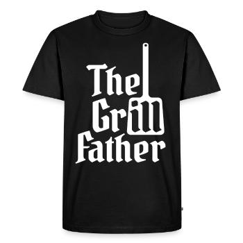 The Grillfather Barbeque Grillmeister Chef BBQ - Men's Premium Organic T-Shirt - black - Front - Nico (187cm)