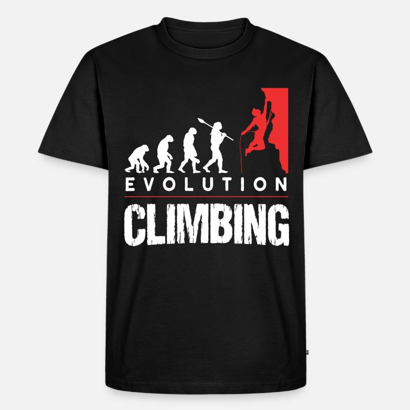 Climbing Evolution Climbing Boulderer - Men's Premium Organic T-Shirt - black