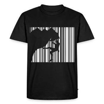 montée - T-shirt Premium bio Homme - noir - Devant - Nico (187cm)