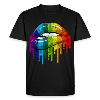 Gay Pride - T-shirt Premium bio Homme - noir - Devant - Nico (187cm)