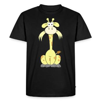 Girafe à mâcher - T-shirt Premium bio Homme - noir - Devant - Nico (187cm)