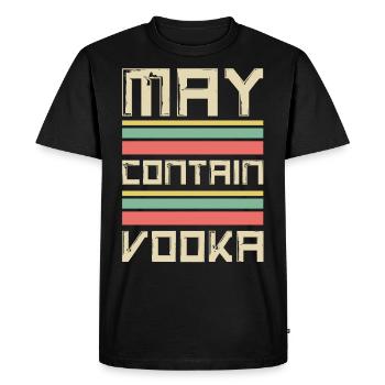 May Contain vodka idée cadeau pour les fans de vodka - T-shirt Premium bio Homme - noir - Devant - Nico (187cm)