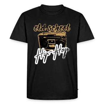 old school hip hop radio - Men's Premium Organic T-Shirt - black - Front - Nico (187cm)