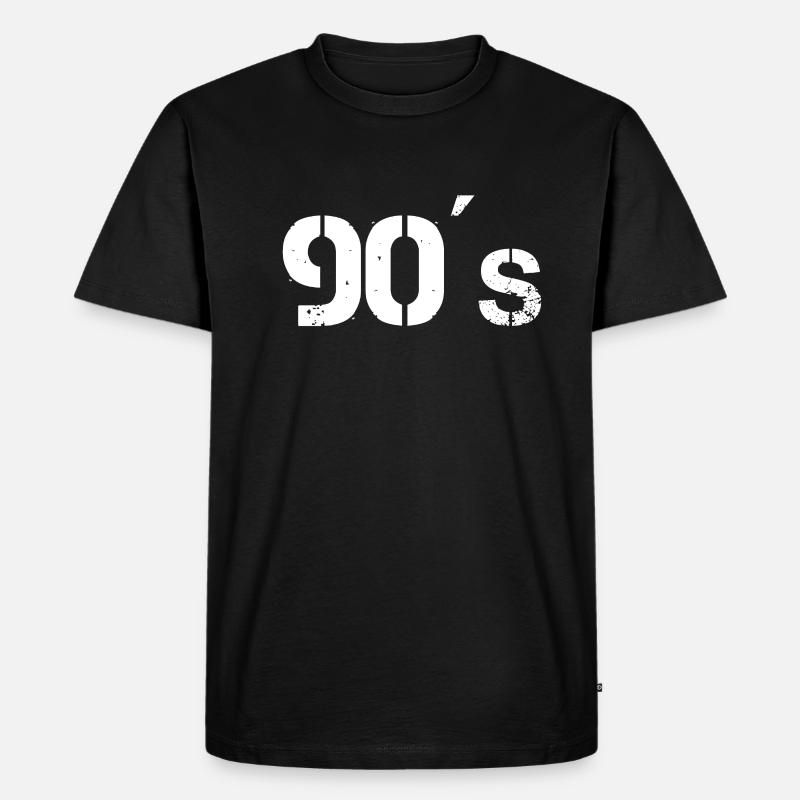 90er 90´s Neunziger Geschenkidee - Männer Premium Bio T-Shirt - Schwarz