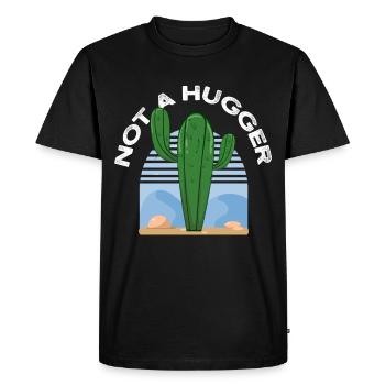 pas un hugger - T-shirt Premium bio Homme - noir - Devant - Nico (187cm)