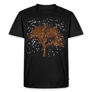 Tree in the winter - Men's Premium Organic T-Shirt - black - Front - Nico (187cm)