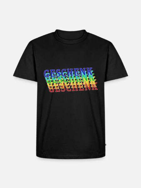 Geschenk Geschenk Geschenk Geschenk Geschenk - Männer Premium Bio T-Shirt - Schwarz