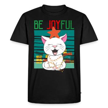 Noël = être heureux - T-shirt Premium bio Homme - noir - Devant - Nico (187cm)
