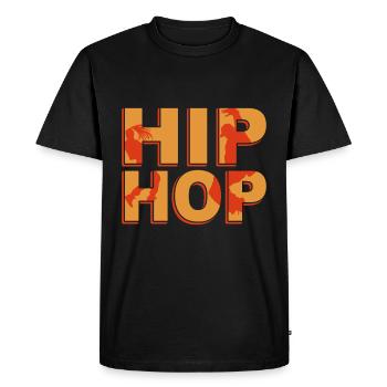 Hip hop - T-shirt Premium bio Homme - noir - Devant - Nico (187cm)
