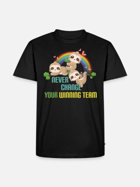 Sloth Team Shirt - Men's Premium Organic T-Shirt - black