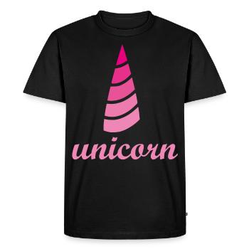 Licorne Licorne - T-shirt Premium bio Homme - noir - Devant - Nico (187cm)