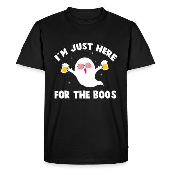 Fantôme de conception drôle Halloween - T-shirt Premium bio Homme - noir - Devant - Nico (187cm)