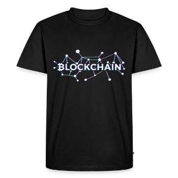 chaîne bloc - T-shirt Premium bio Homme - noir - Devant - Nico (187cm)