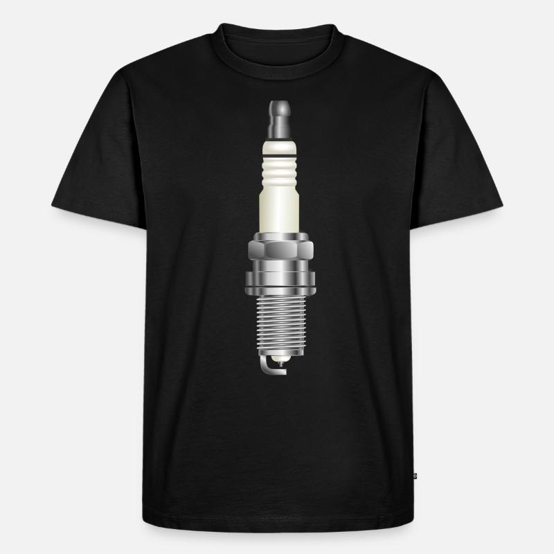 Zündkerze Autofreak Tuning - Männer Premium Bio T-Shirt - Schwarz