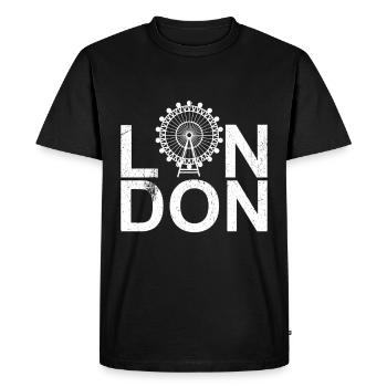 London Eye - T-shirt Premium bio Homme - noir - Devant - Nico (187cm)