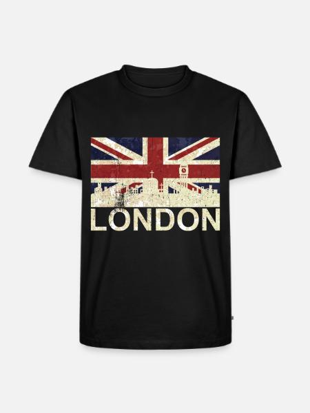 Drapeau de Londres, Angleterre - T-shirt Premium bio Homme - noir