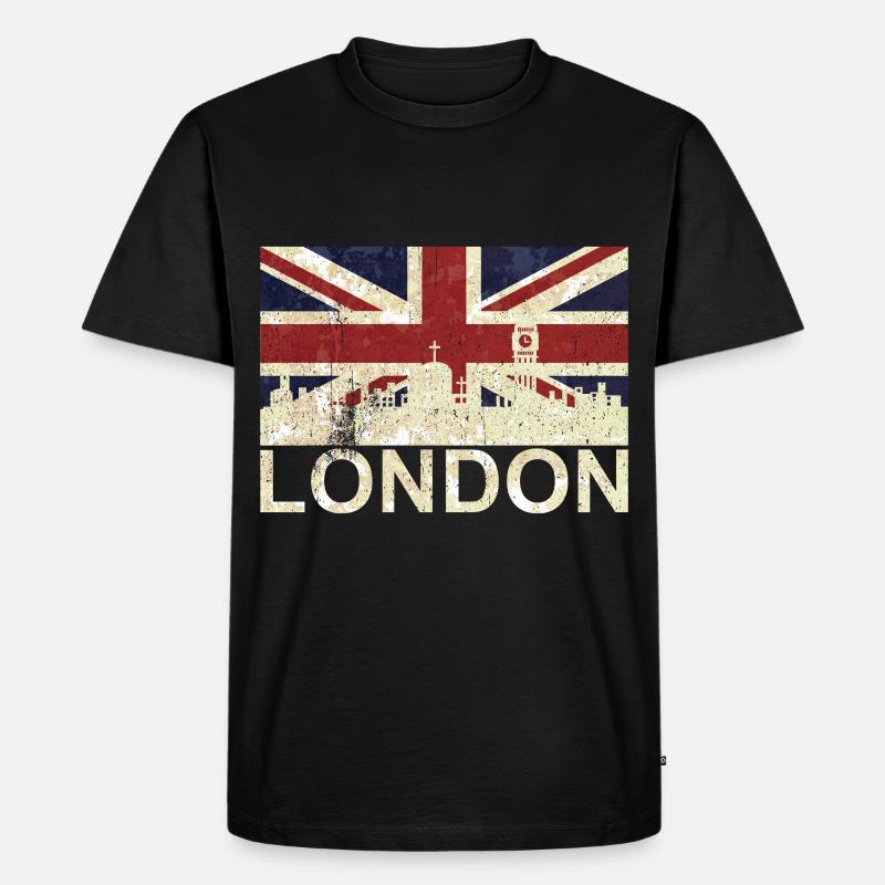 Drapeau de Londres, Angleterre - T-shirt Premium bio Homme - noir