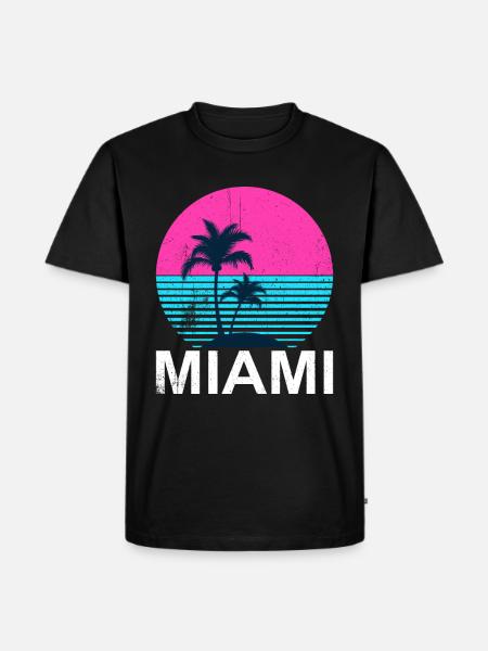 Miami Beach - Men's Premium Organic T-Shirt - black