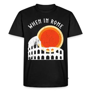 Coucher de soleil sur le Colisée - T-shirt Premium bio Homme - noir - Devant - Nico (187cm)