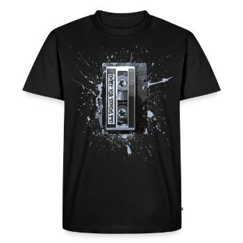 ruban de mélange old school bleu - T-shirt Premium bio Homme - noir - Devant - Nico (187cm)