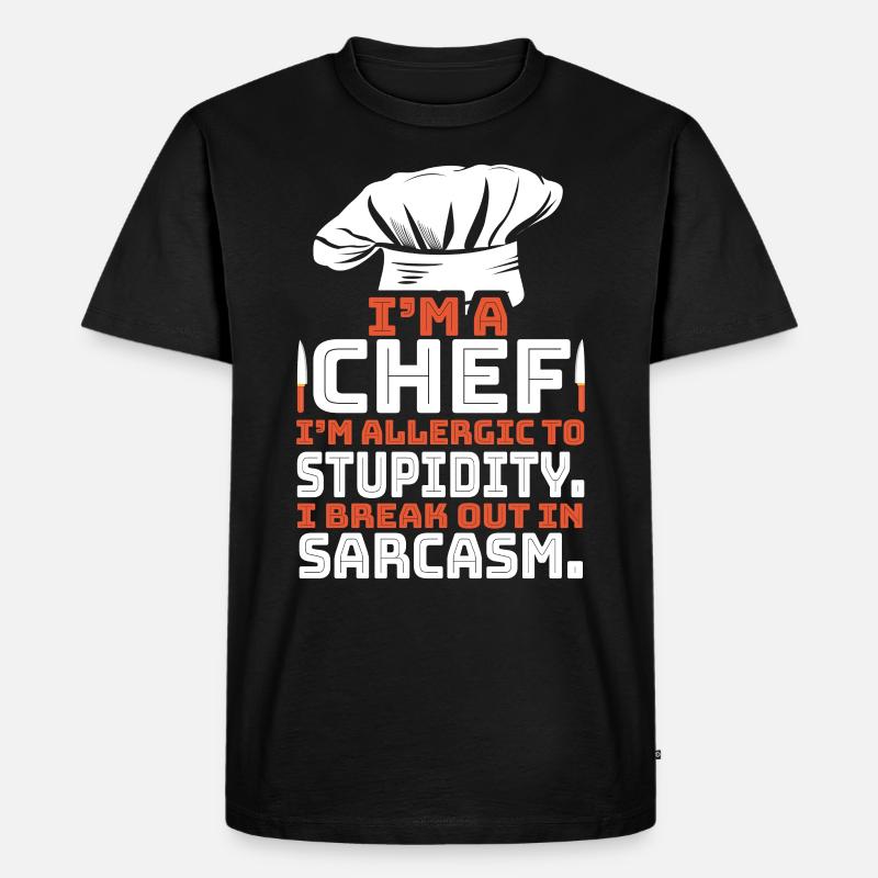 Chefkoch - Männer Premium Bio T-Shirt - Schwarz