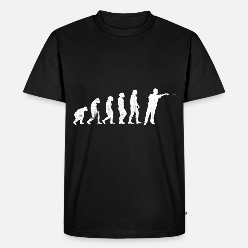 Dart Evolution - Männer Premium Bio T-Shirt - Schwarz