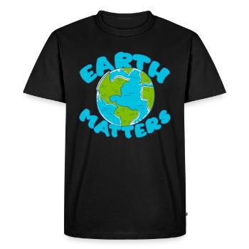 Protection de l'environnement climatique - T-shirt Premium bio Homme - noir - Devant - Nico (187cm)