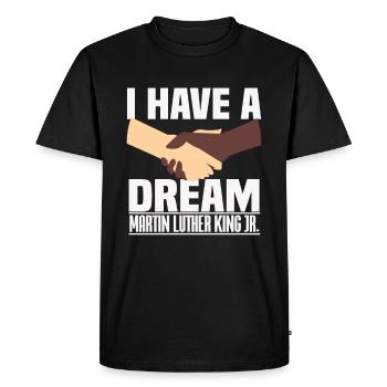 Martin Luther King j'ai un rêve - T-shirt Premium bio Homme - noir - Devant - Nico (187cm)